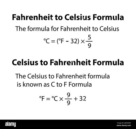 Fahrenheit to Celsius Formula .
